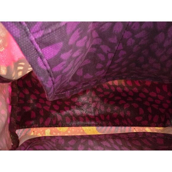 Fossil Printed Canvas & Leather Satchel With Keychain - Picture 10 of 10